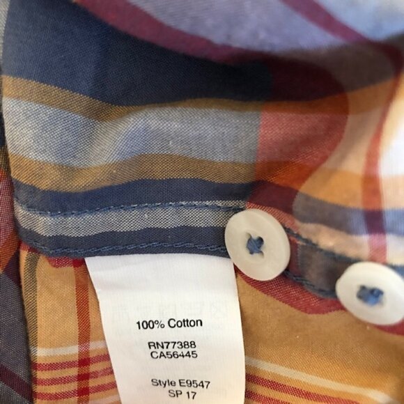 J. Crew Mens Shirt Plaid Short Sleeve Button Down Large - Picture 8 of 8